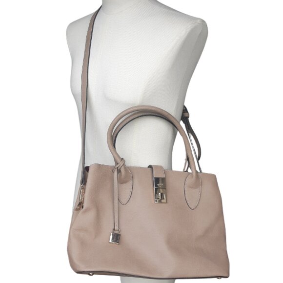 ALDO Faux Leather Tan Crossbody Purse with Handles, Gold Tone - Picture 1 of 16